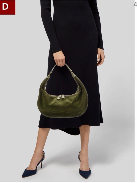 STAUD Handbags - STAUD Olive Suede Hobo Bag